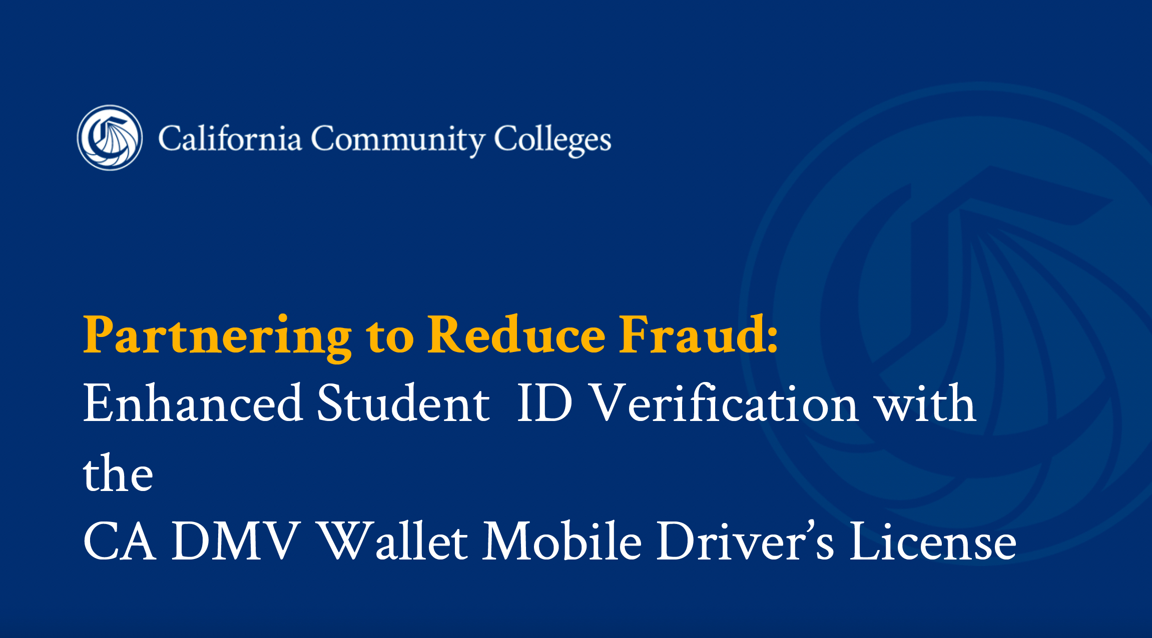 Preview of first page of Webinar: Enhanced Student ID Verification